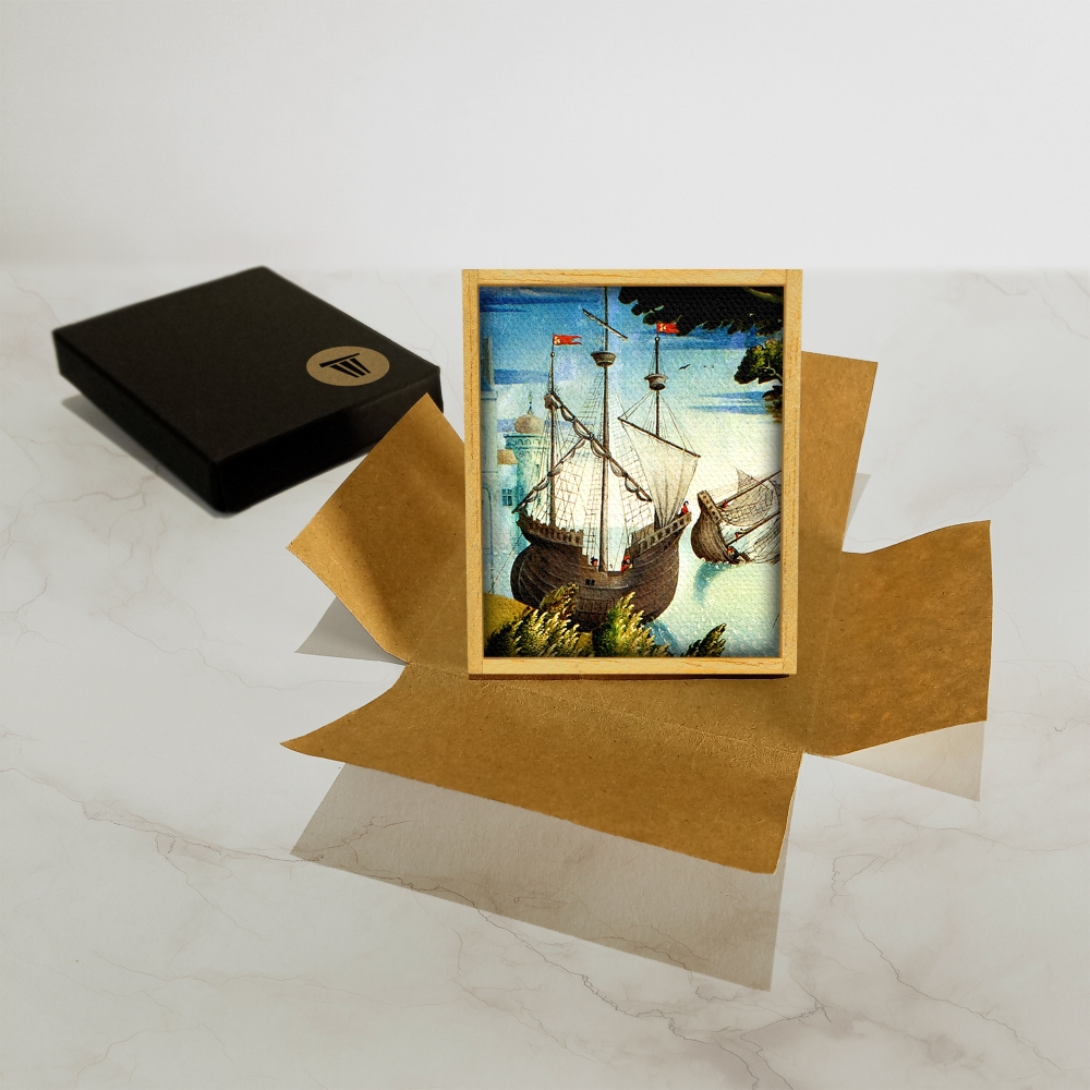 Mini tableau - Paysage et bateaux