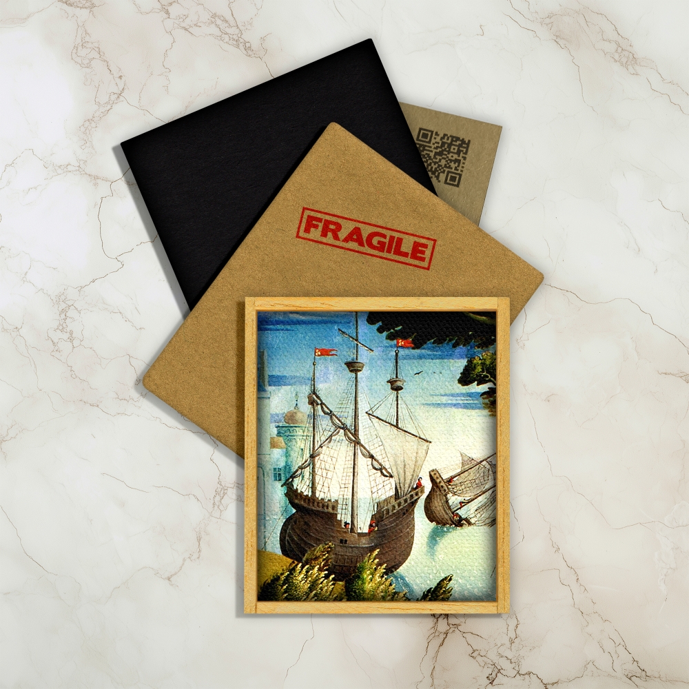 Mini painting – Landscape and boats