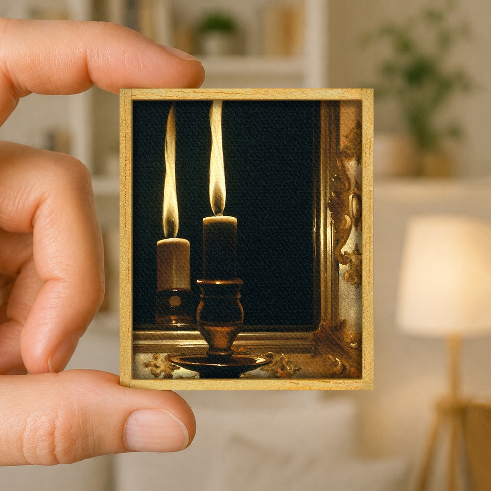 Bougie dans un miroir