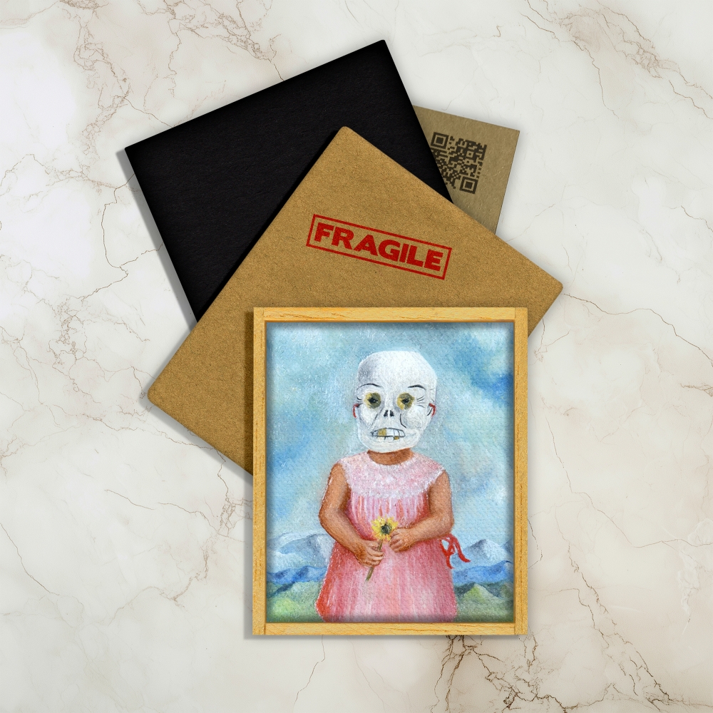 Fille au masque de mort
