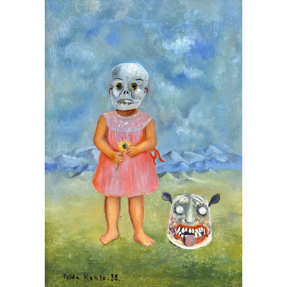 Fille au masque de mort