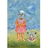 Fille au masque de mort