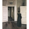 Femme en noir de dos